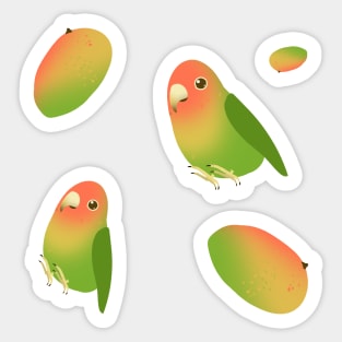 Antillean Mango Bird Birb Parrot Pattern Cute Sticker